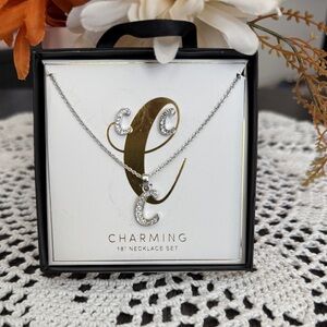 Silver Necklace and Earring Set